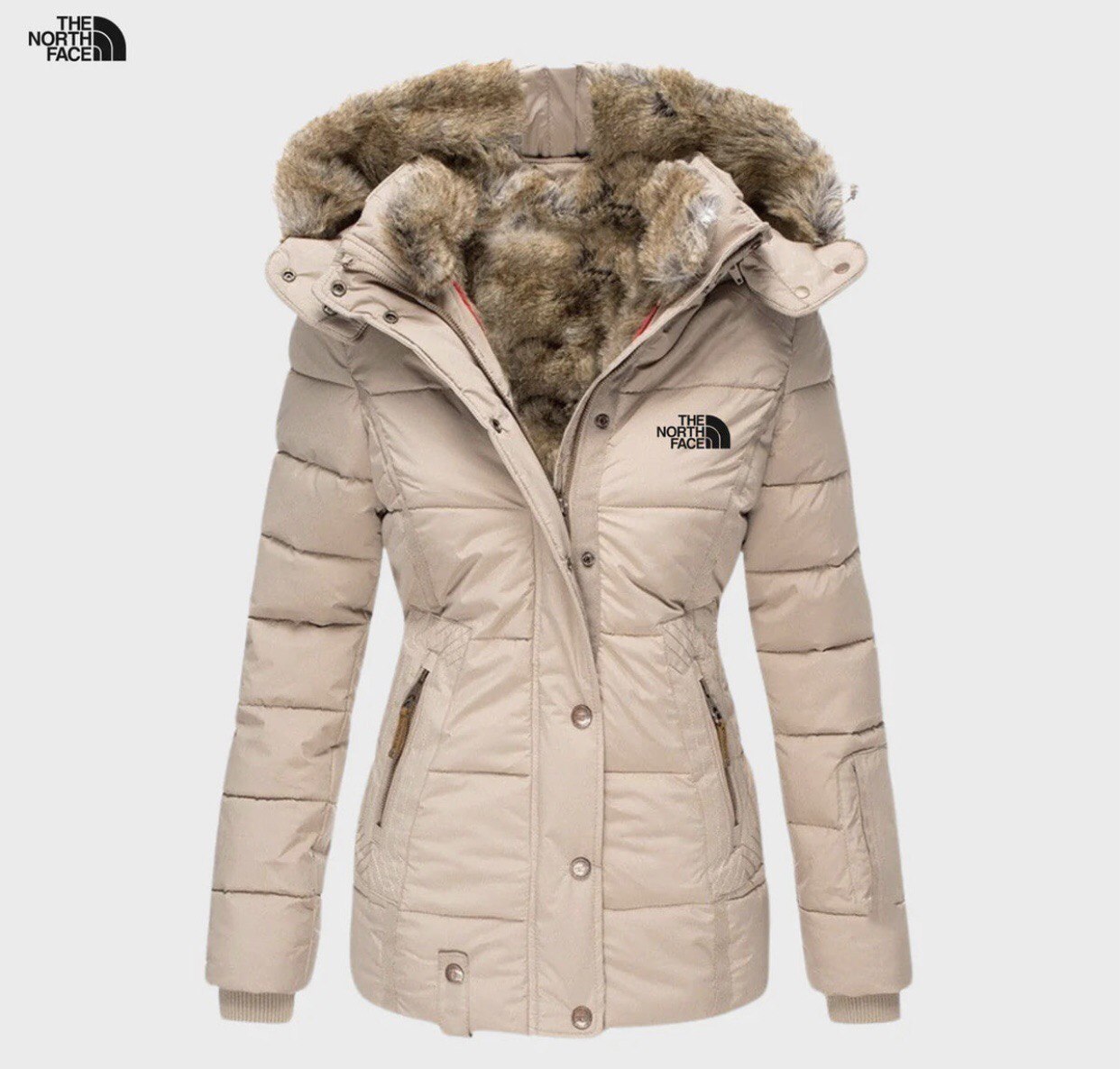 The North Face Damen Winterjacke mit Kunstfellkapuze