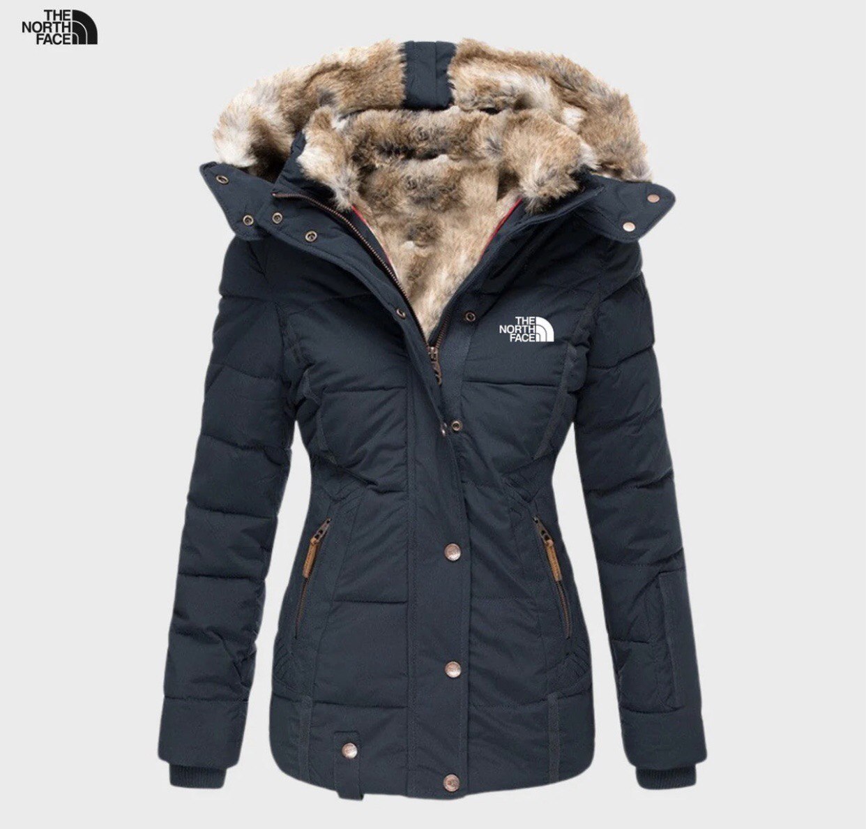 The North Face Damen Winterjacke mit Kunstfellkapuze